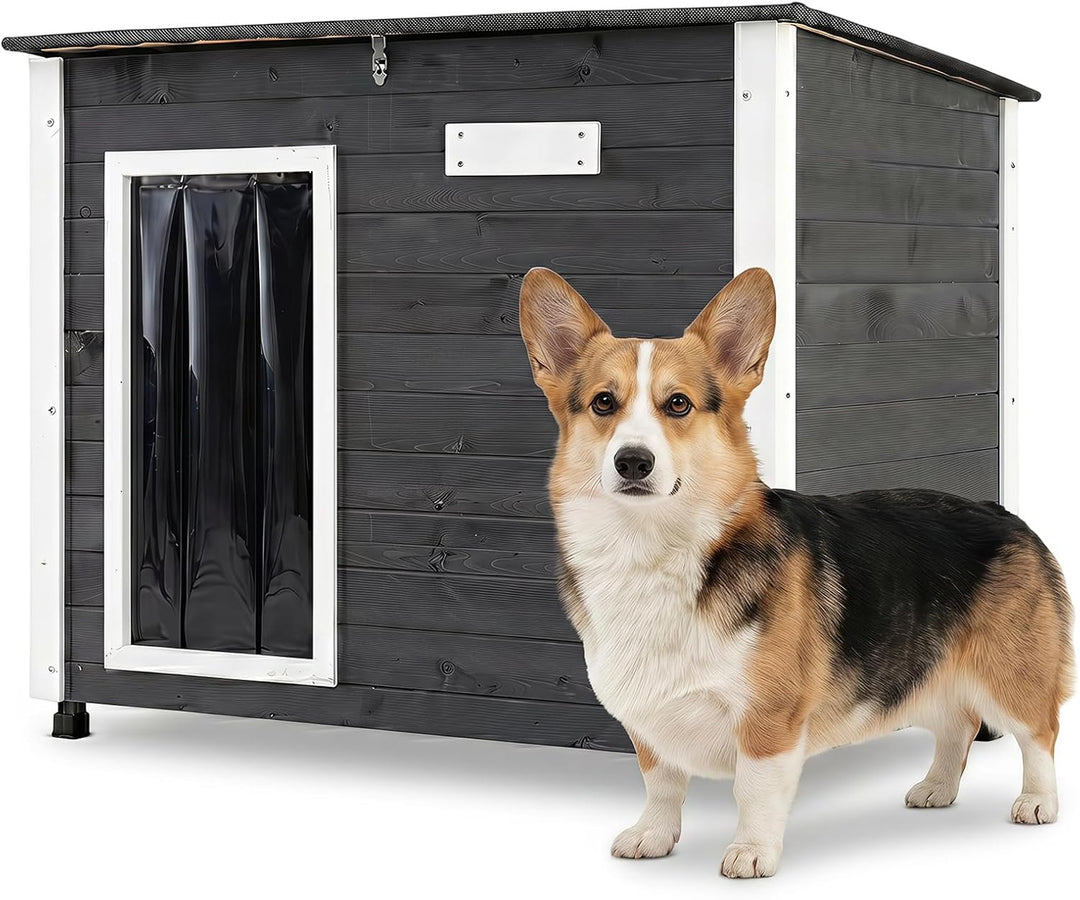 Giantex Wooden Dog House with Openable Asphalt Roof