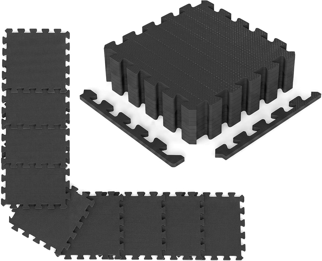 Giantex Interlocking Exercise Mat | 0.4" Thick Non-Slip Puzzle Workout Mats