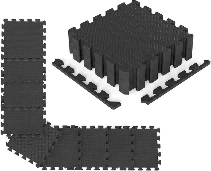 Giantex Interlocking Exercise Mat | 0.4" Thick Non-Slip Puzzle Workout Mats