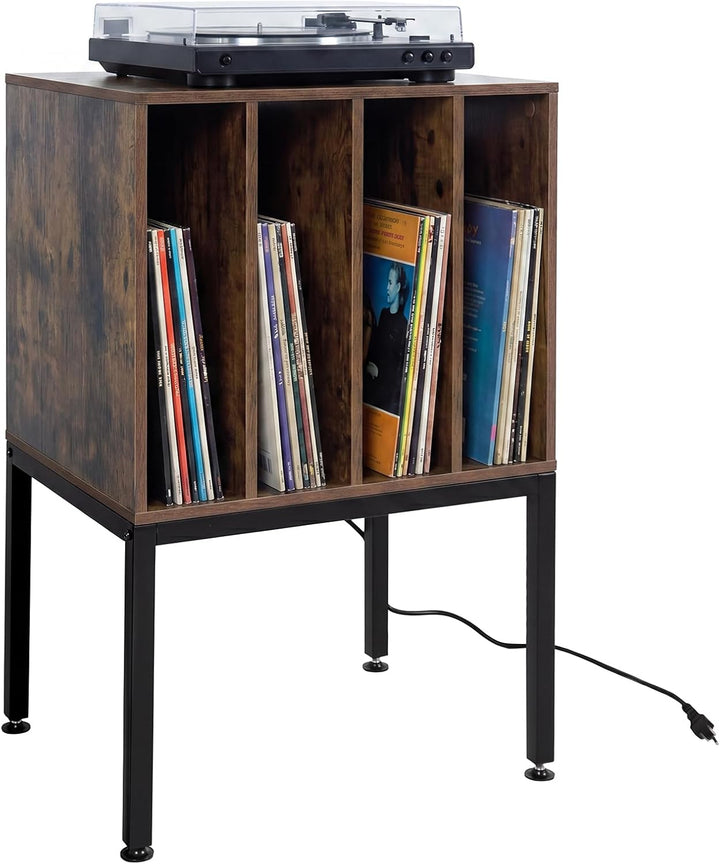 Giantex Record Player Stand with 4 Cabinet Up to 150 Albums