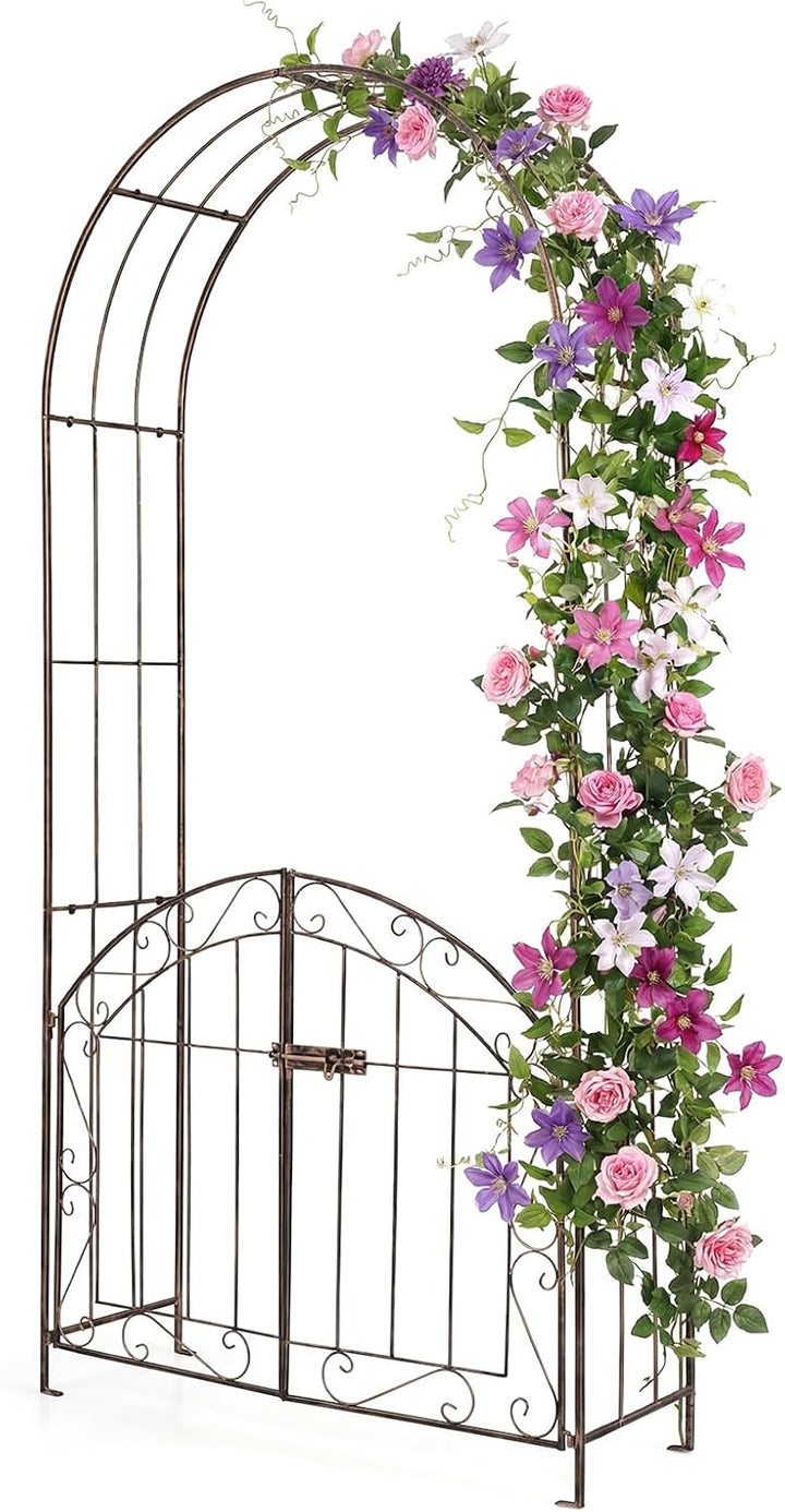 Giantex 79" H x 39" W Garden Arch with Gate