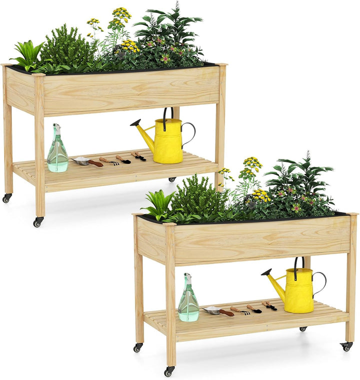 Giantex 47”x23”x33” Wood Planter Box