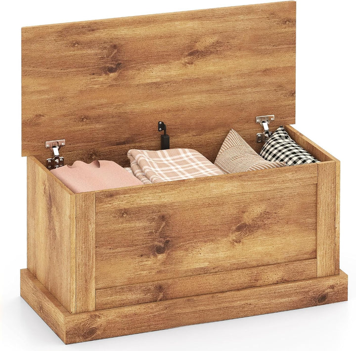 Giantex Storage Bench, 35.5” Storage Trunk with Safety Metal Hinge