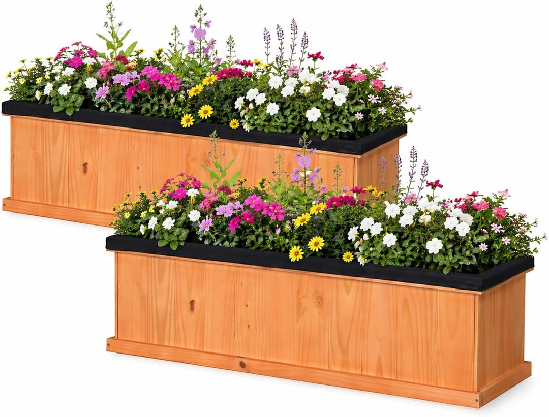 Giantex Raised Garden Bed with 3 Drainage Holes (44"x10"x12")