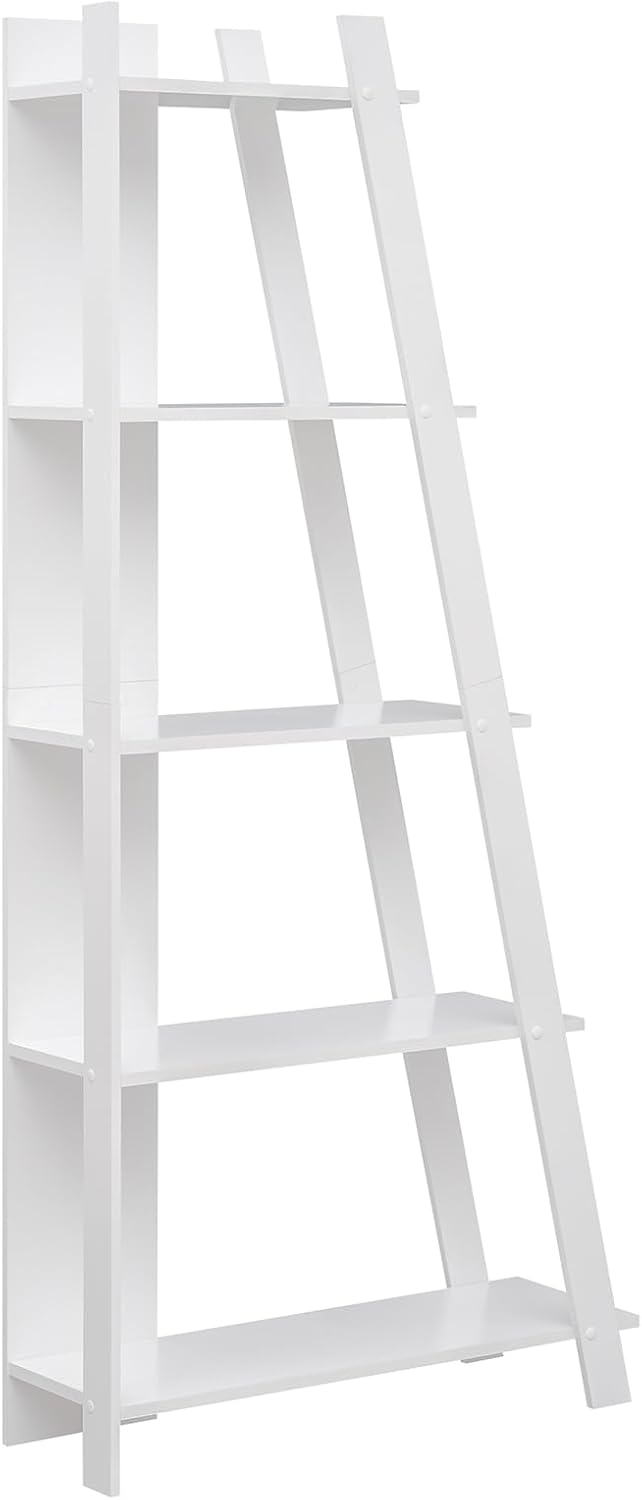 Giantex 4 Tier/ 5-Tier Narrow Wooden Vertical Trapezoidal Bookcase