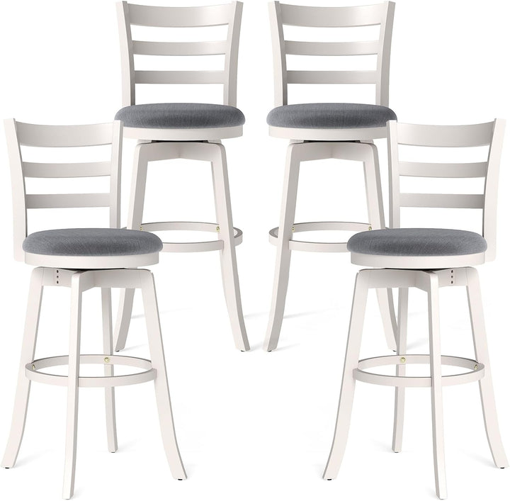 Giantex 30.5" Bar Height Stools Set of 2/4 with Fabric Upholstered Seat