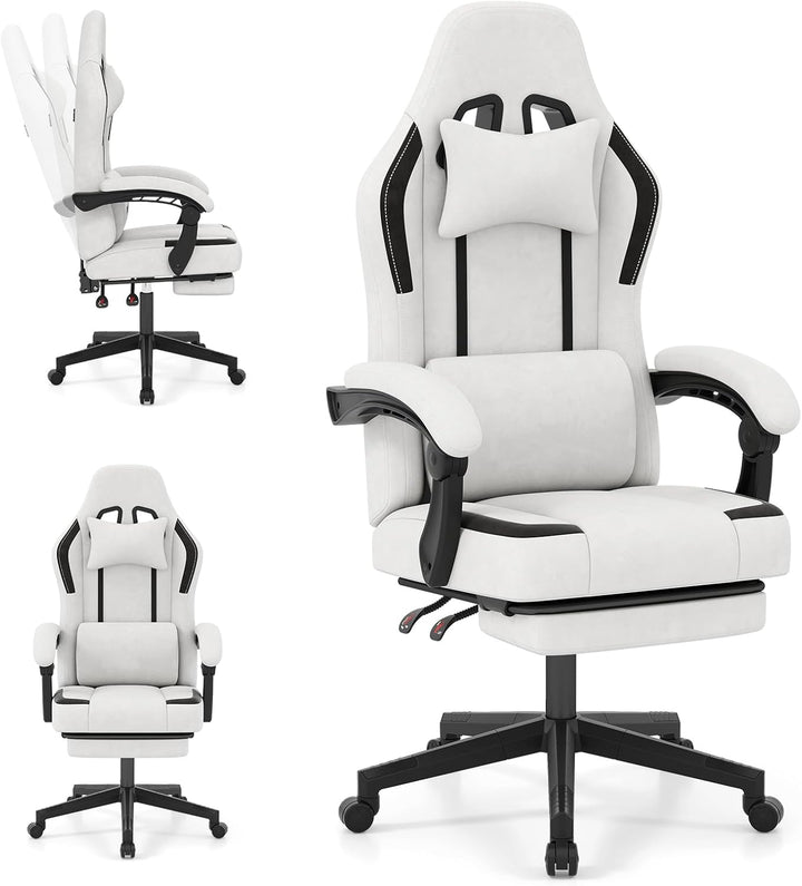 Giantex Gaming Chair | Ergonomic Video Game Chair w/Footrest, Lumbar Support