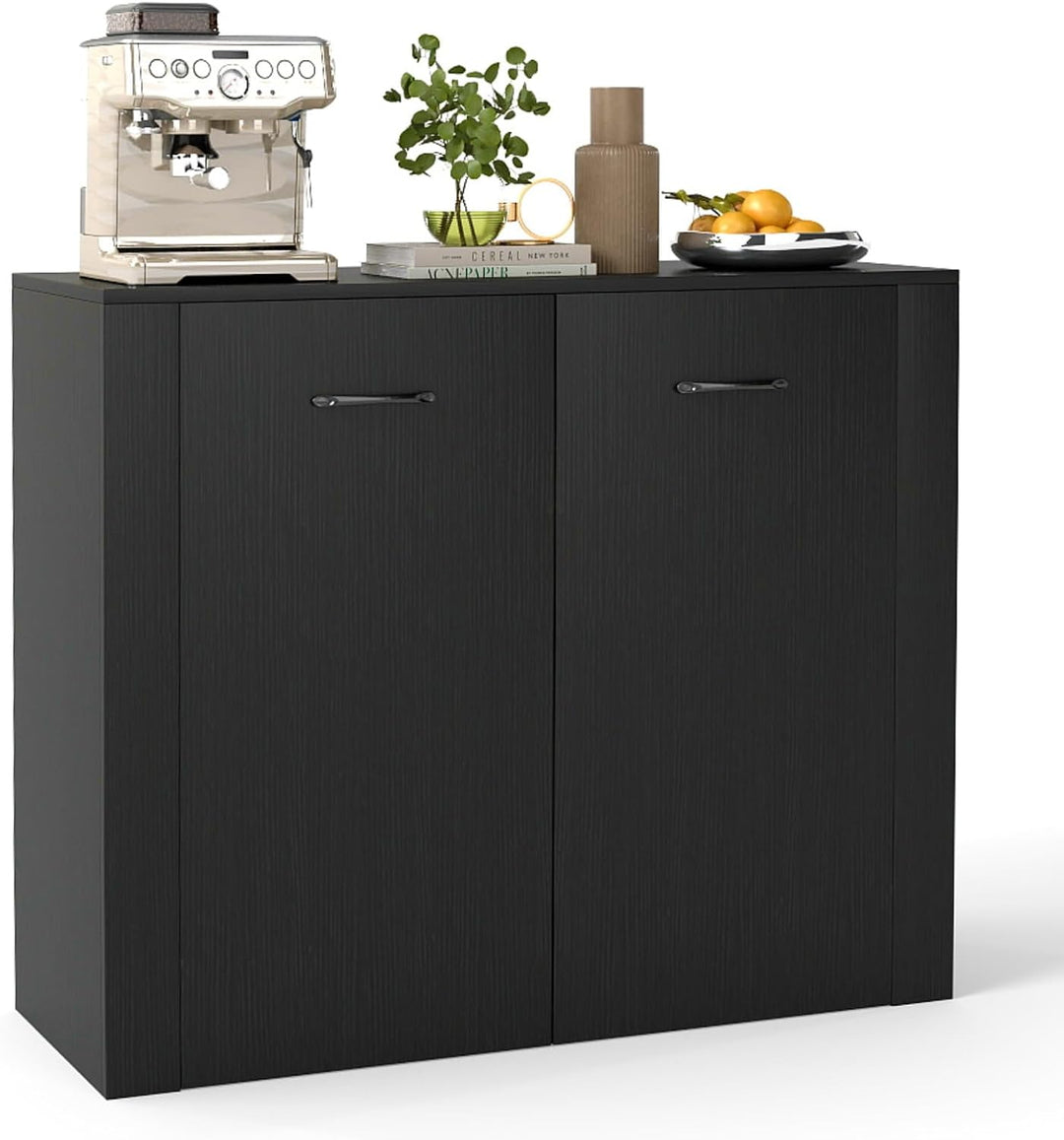 Giantex 38" Modern Storage Cabinet with 2 Doors and 4 Cubic Shelves