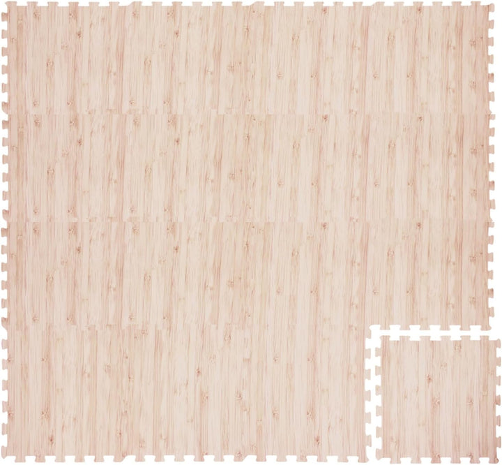 Giantex Wood Grain Floor Tiles Foam Mat