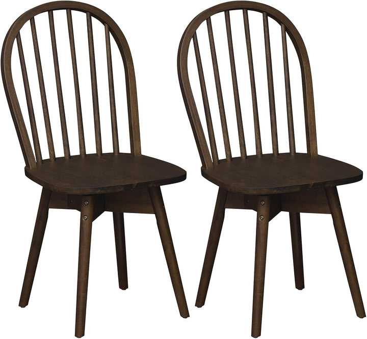 Giantex Windsor Dining Chairs Set of 2/4 Farmhouse Swivel Kitchen Chairs with Spindle Back