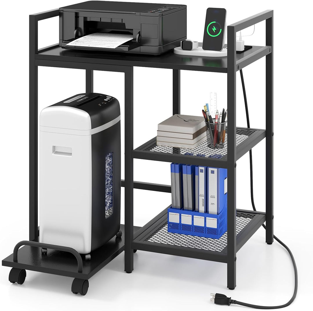 Giantex 3-Tier Printer Stand with Charging Station