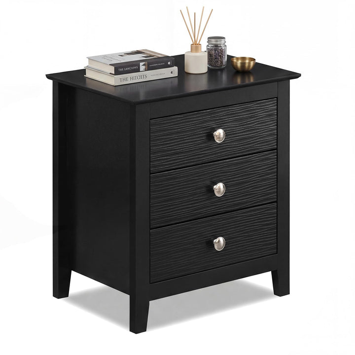 Giantex 3-Drawer Night Stand Set 1/2 22’’ Compact Sofa End Couch Side Table