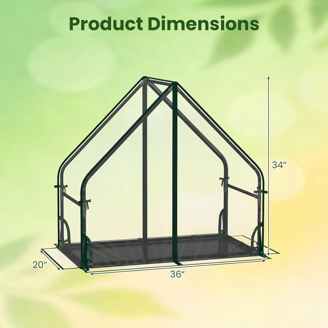 Giantex Mini Outdoor Portable Green House with Sturdy Metal Frame