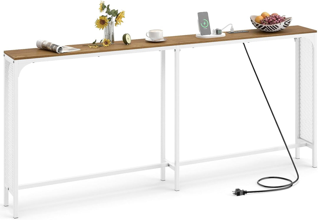 Giantex 71” Console Table with Power Outlet