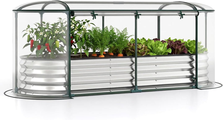 Giantex Raised Garden Bed w/Greenhouse Cover (6x2x1 FT)