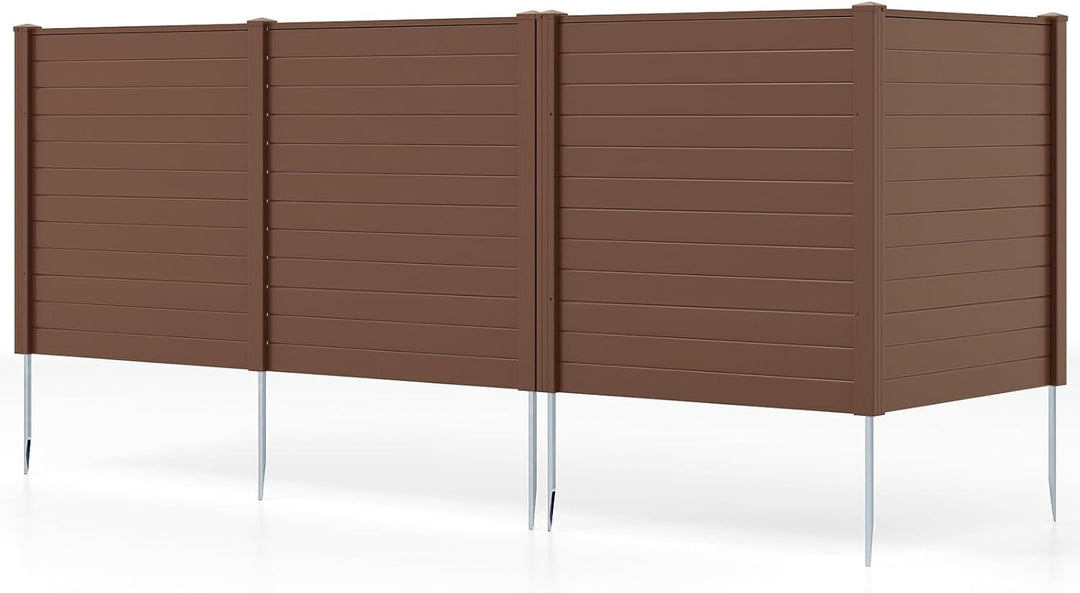 Giantex Air Conditioner Fence 2/4 Panels - 48''W x 48''H Outdoor Privacy Screen with Upgraded Metal Stakes