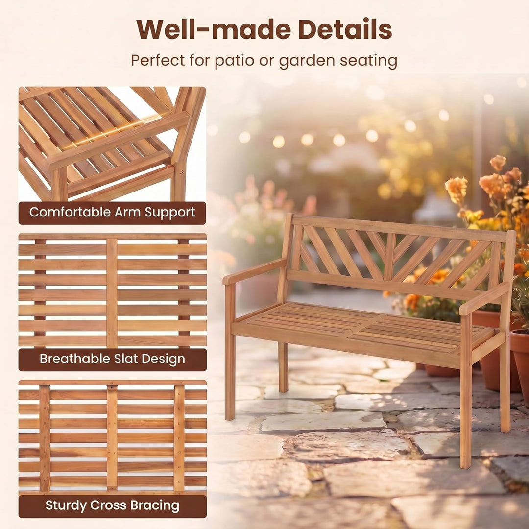 Giantex 47" 2-Person Outdoor Bench