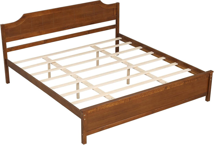 Giantex Queen/Twin/King/Full Size Wooden Bed Frame with Headboard