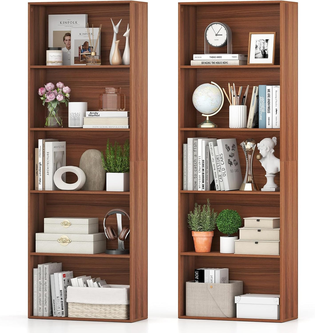 Giantex 5-Tier Bookshelf Freestanding Bookcase with 5 Open Shelf