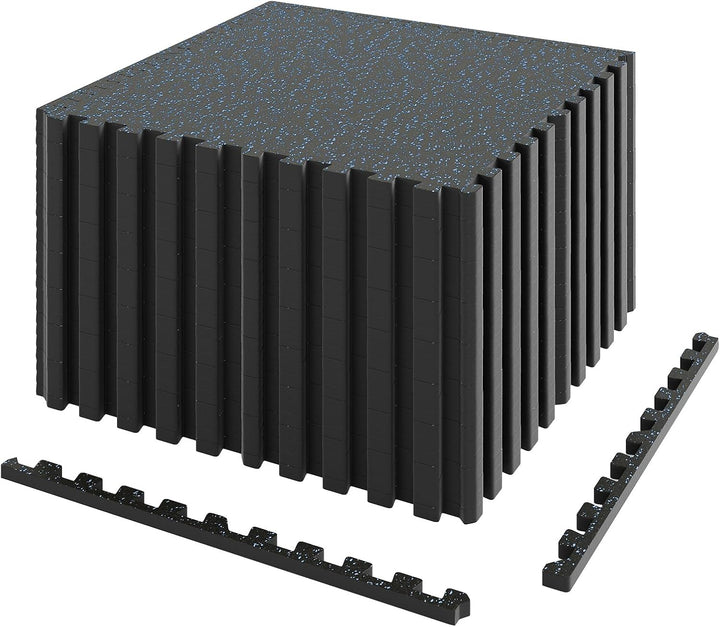 Giantex 12/24 Pack Interlocking Rubber Gym Floor Mats 0.79" Thick 24" x24" Puzzle Tiles