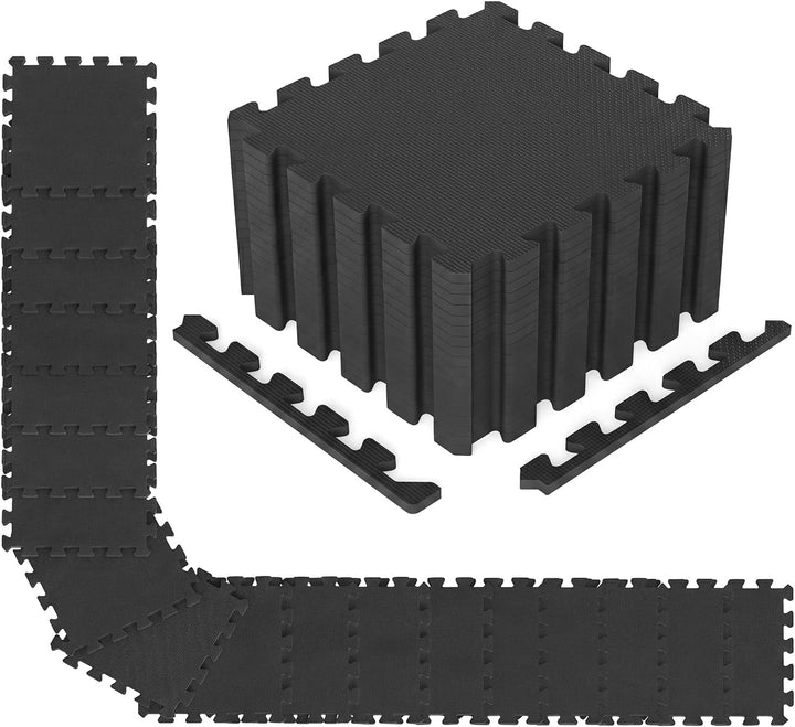 Giantex Interlocking Exercise Mat | 0.4" Thick Non-Slip Puzzle Workout Mats