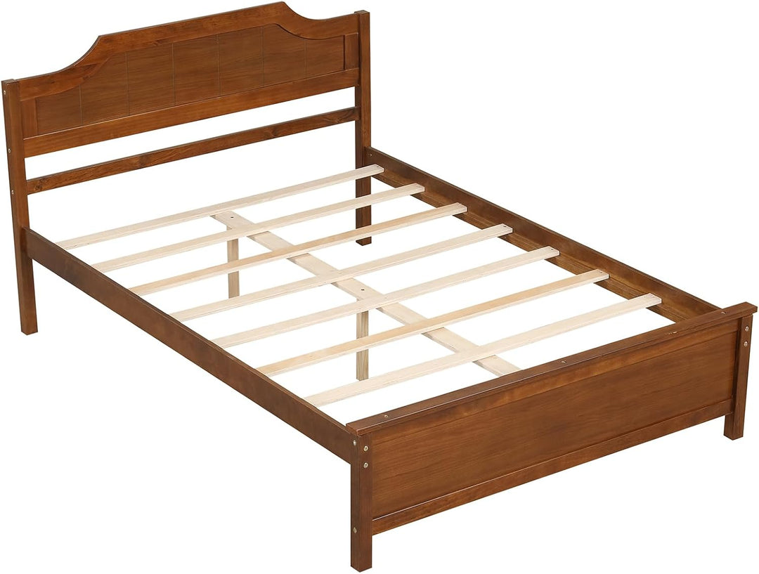 Giantex Queen/Twin/King/Full Size Wooden Bed Frame with Headboard