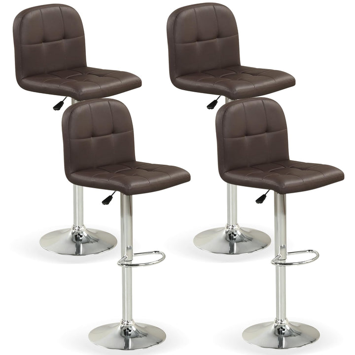 Giantex Height Adjustable Bar Chairs with Back &amp; Footrest Set of 2/4