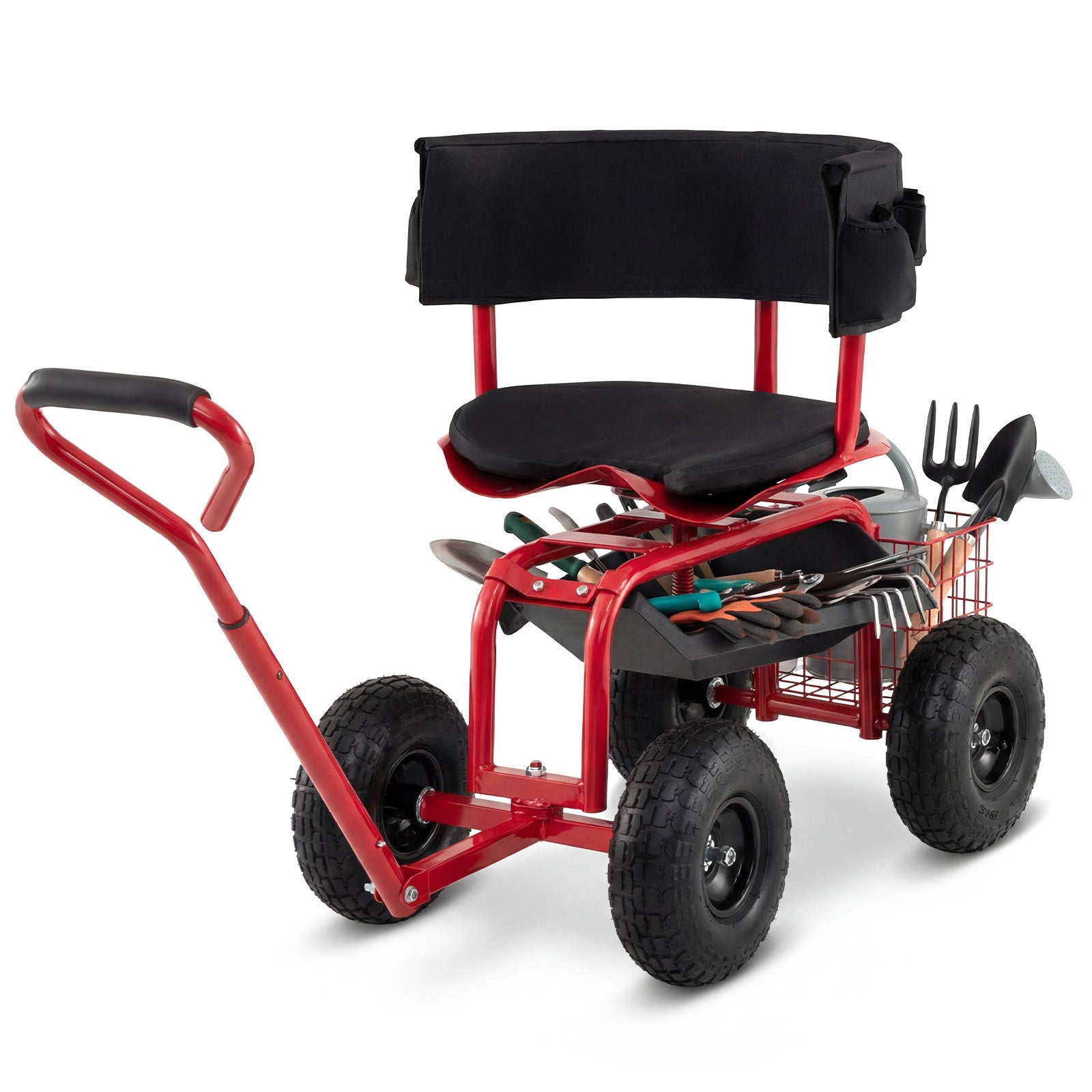 Cushioned Rolling Garden Cart - Thumbnail 5
