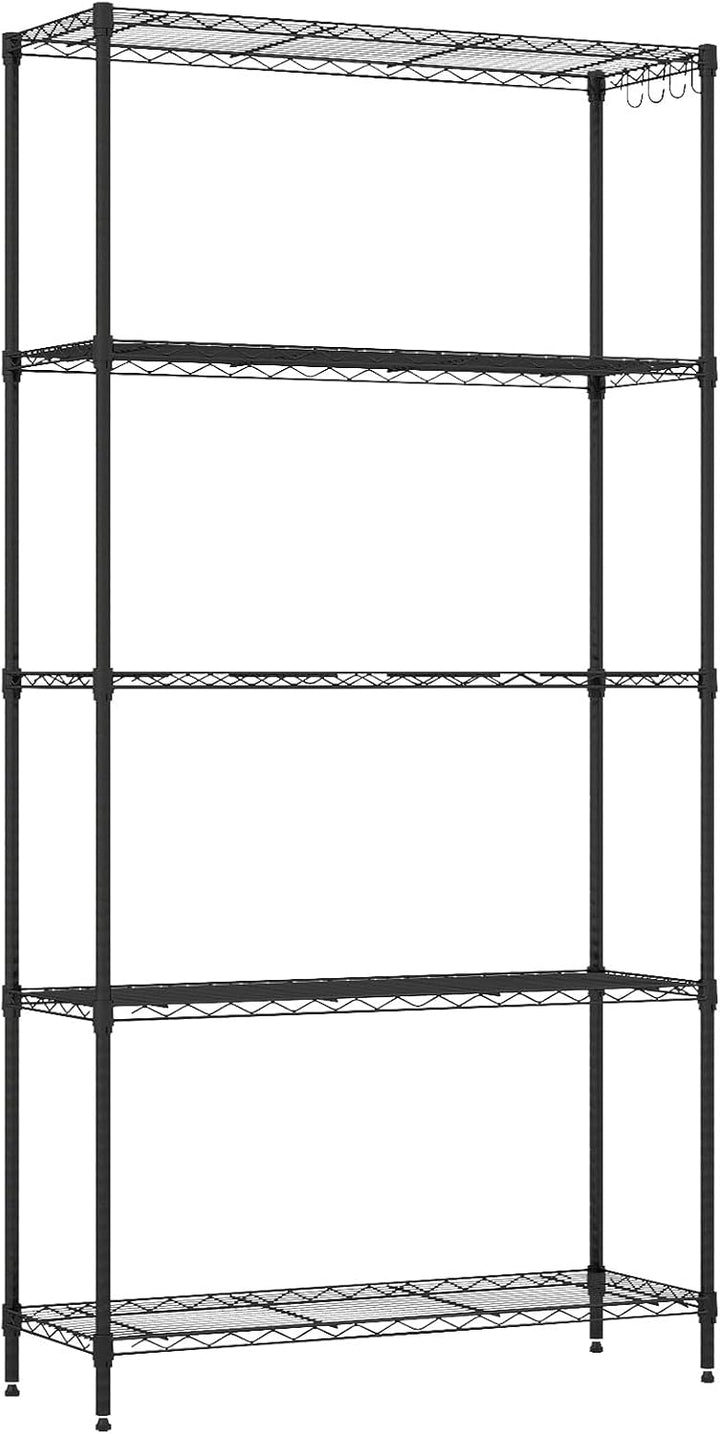 Giantex 4-Tier/5-Tier Metal Storage Shelving Unit with V-Shaped Wire Rack