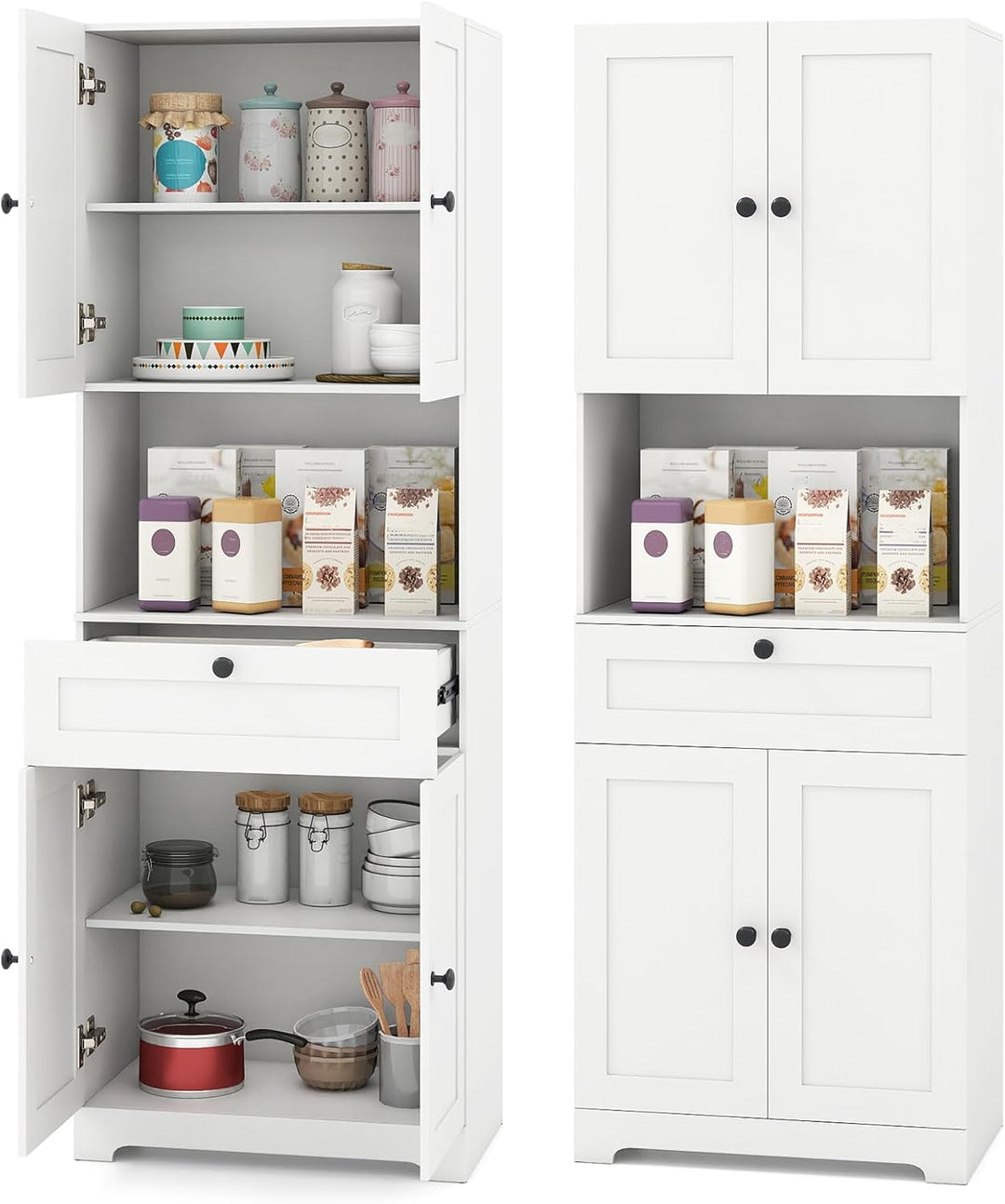 Giantex 67.5" Tall Floor Storage Cabinet w/4 Doors & 1 Drawer