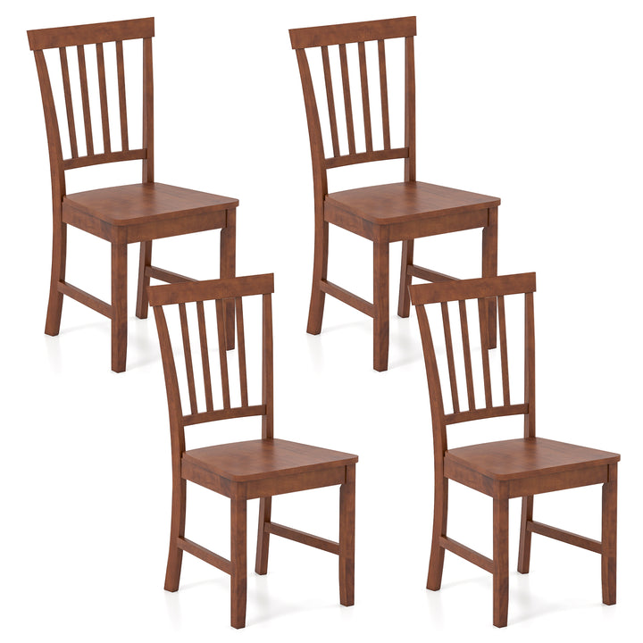 Giantex Set of 4/ 2 Dining Room Side Chair w/High Slat Back, Wood Legs