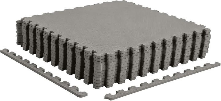 Giantex 12 PCS/ 24 PCS Interlocking Exercise Mat with Borders