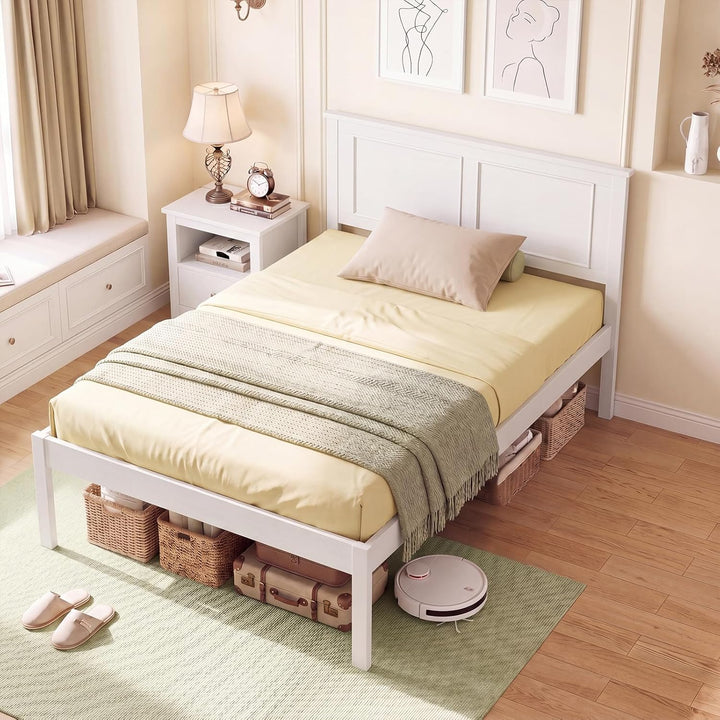 Giantex Wood Queen/Full/Twin Size Bed Frame with Wooden Slat Support