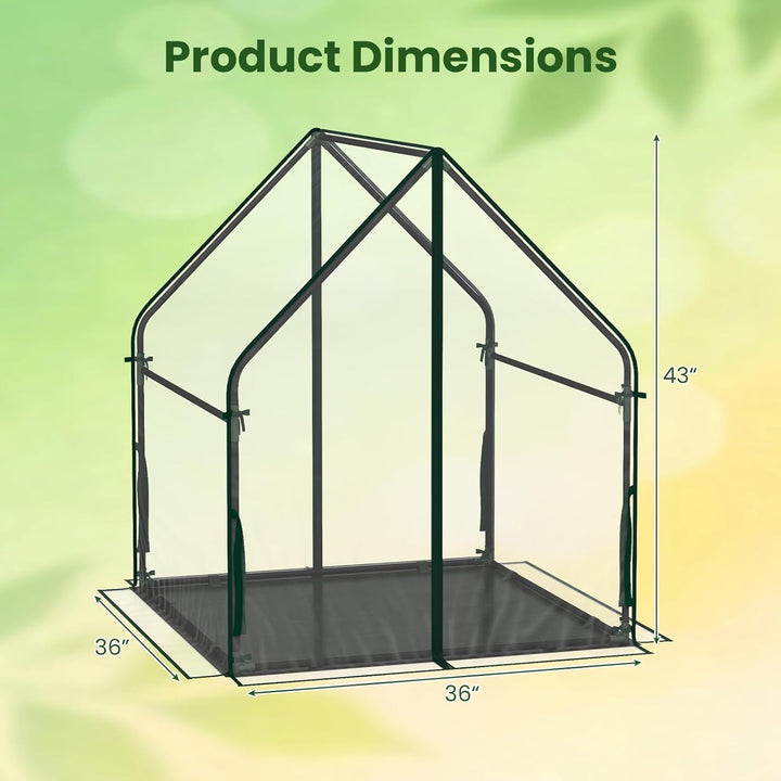Giantex Mini Outdoor Portable Green House with Sturdy Metal Frame