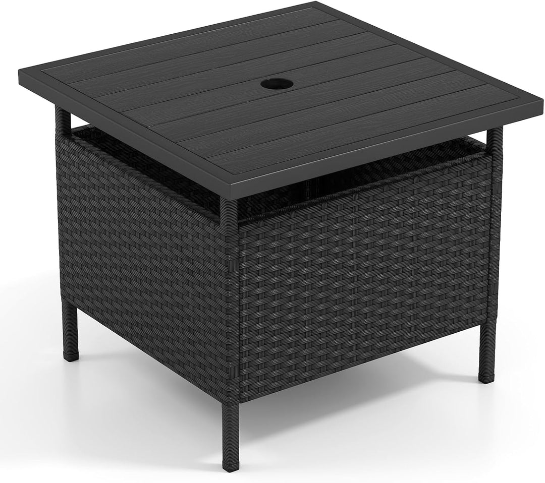 Giantex Umbrella Table, Outdoor Side Table with 2