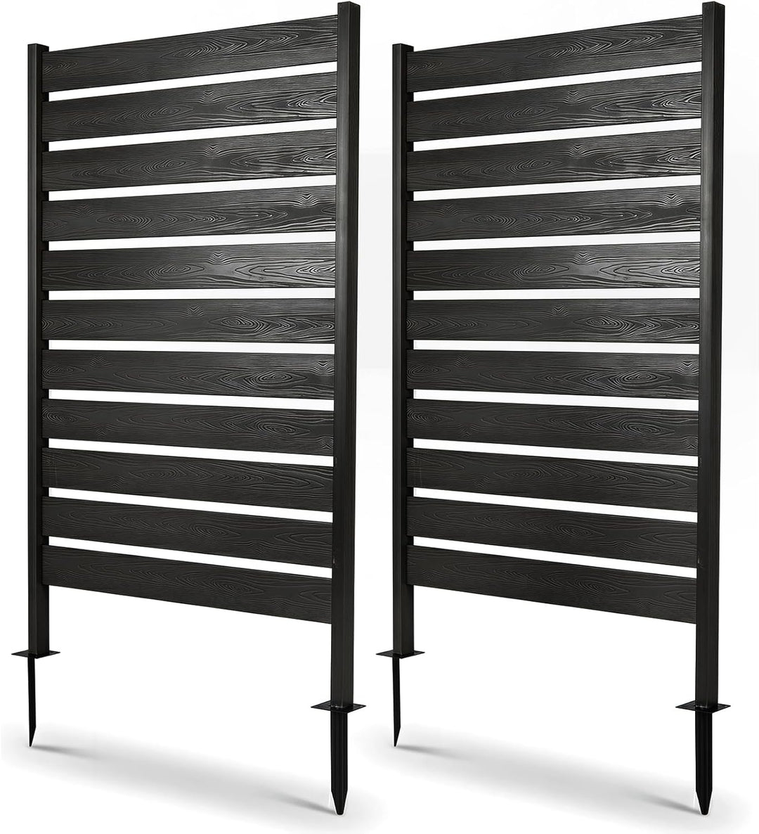 Giantex 37" W x 61" H Outdoor Privacy Fence Screen with Ground Stakes &amp; Base Feet (1/2)