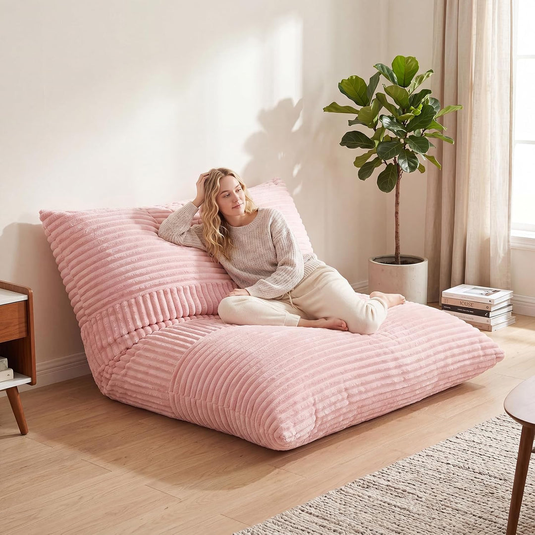 Giantex 3-in-1 Bean Bag Chair with Soft Crushed Sponge &amp; Comfy Corduroy Fabric
