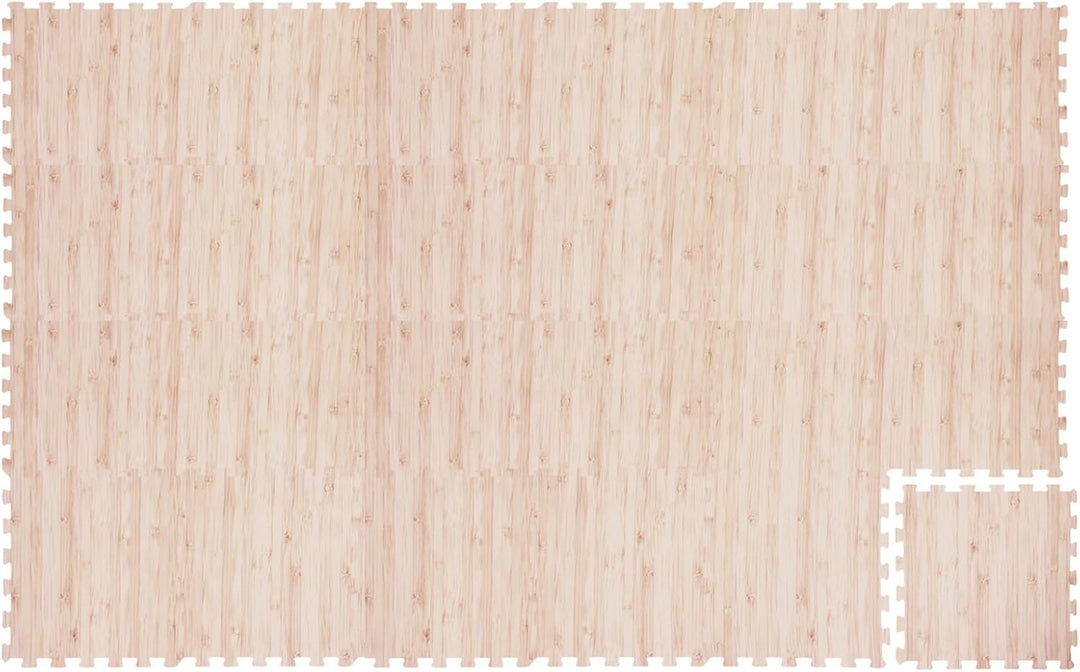 Giantex Wood Grain Floor Tiles Foam Mat
