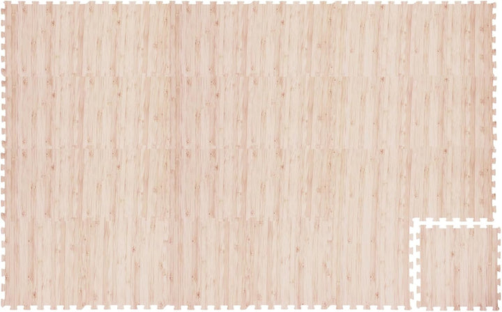 Giantex Wood Grain Floor Tiles Foam Mat