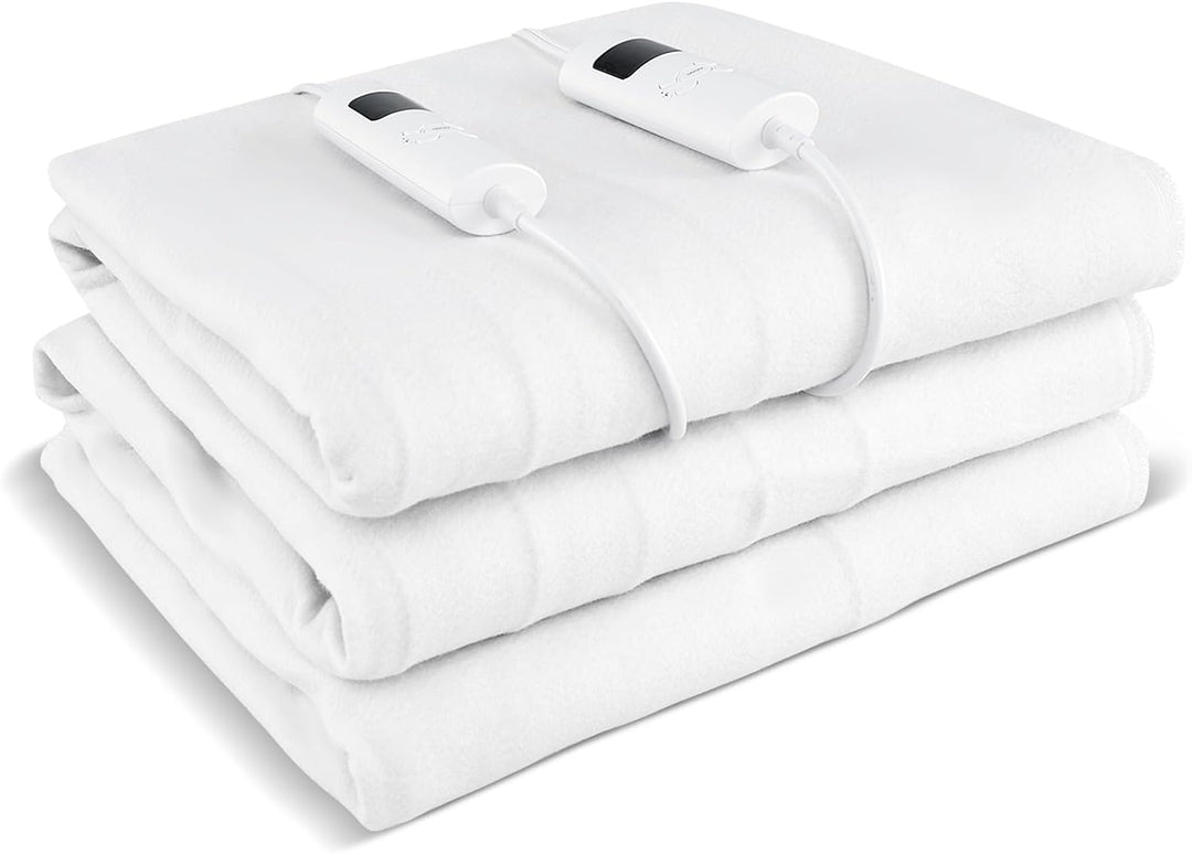 Giantex Heated Mattress Pad, Machine Washable Bed Warmer with Dual Controller