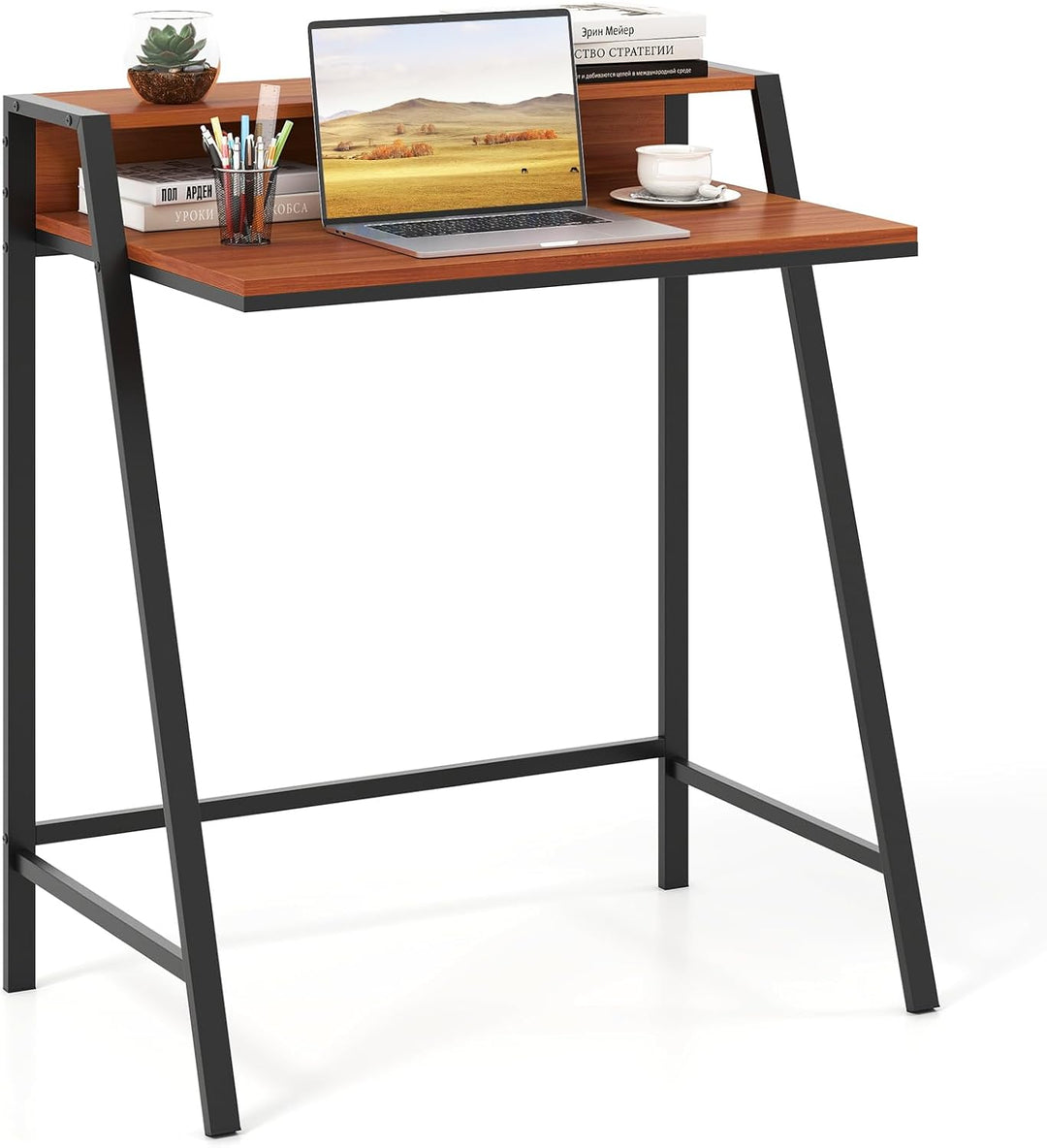 Giantex 2 Tier Computer Desk PC Laptop Table Study Writing Home Office Workstation