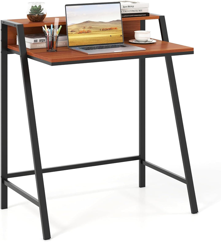 Giantex 2 Tier Computer Desk PC Laptop Table Study Writing Home Office Workstation