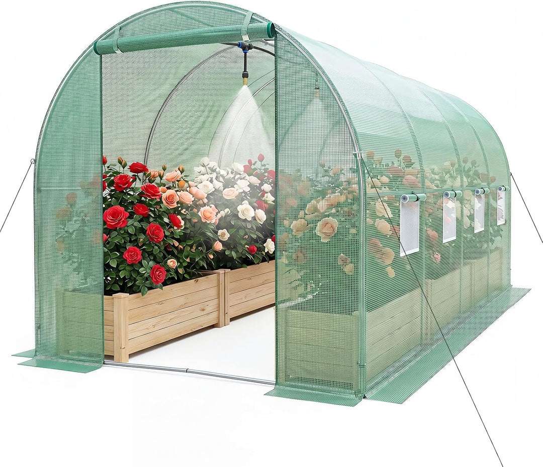 Giantex 15 x 7 x 7 ft Walk-in Tunnel Greenhouse for Outdoors