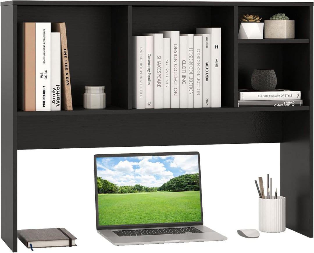 Countertop Storage Hutch with 4 Shelves for Computer Desk