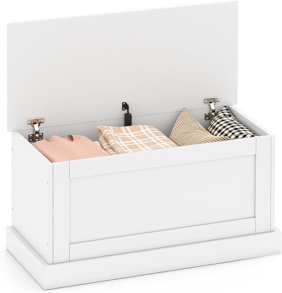 Giantex Storage Bench, 35.5” Storage Trunk with Safety Metal Hinge