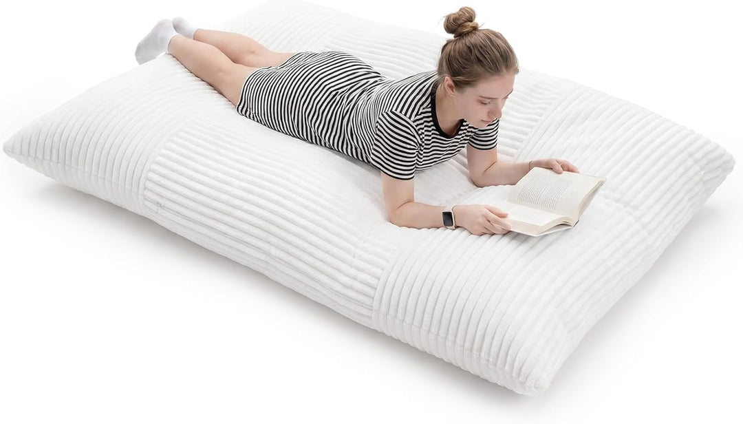 Giantex Bean Bag Chair for Adults | Stuffed Floor Sofa w/Machine-washable Corduroy Cover