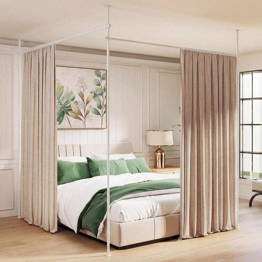Giantex Room Divider Curtain Rod | No Drill Floor to Ceiling Tension Rod