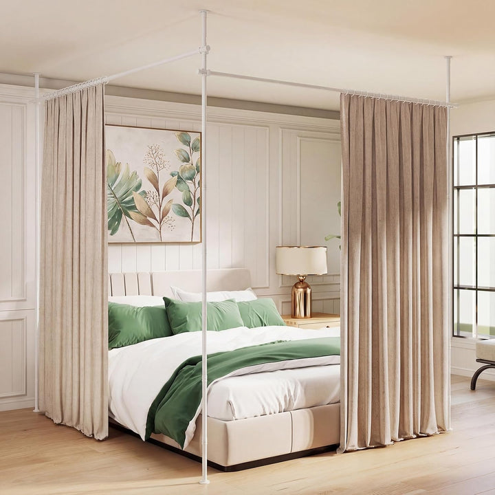 Giantex Room Divider Curtain Rod | No Drill Floor to Ceiling Tension Rod
