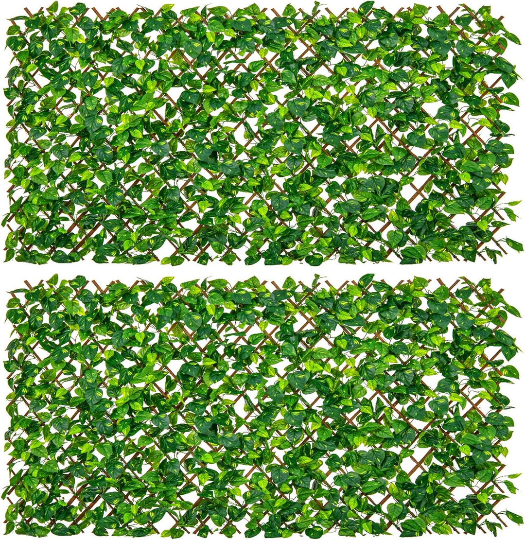 Giantex Expandable Fence Privacy Screen - Decorative Faux Fencing Panel for Balcony