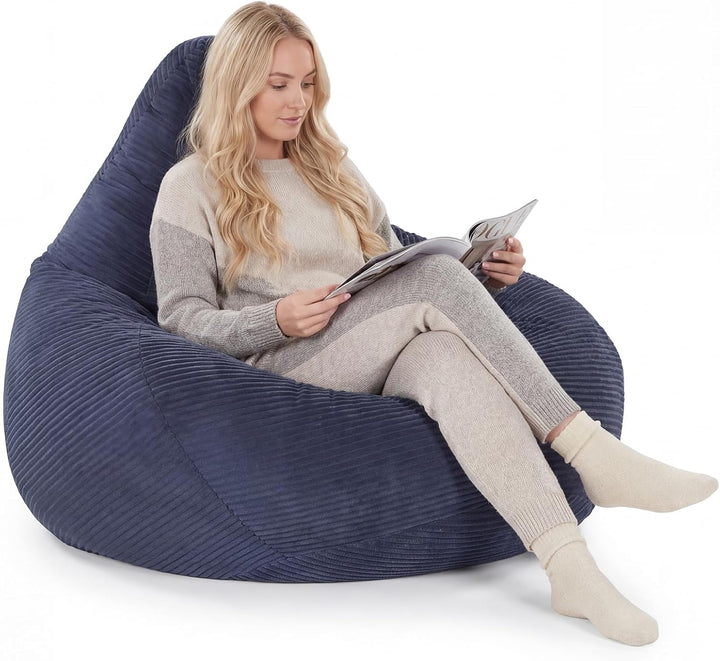 Giantex Bean Bag Chair for Adults | Accent Lazy Sofa with Skin-Friendly Corduroy Cover &amp; Soft Sponge Filling